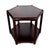 Mid-Century Danish Hexagonal Coffee Table in Dark Wood with Lower Shelf For Sale - Image 10 of 10