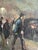 Adolfo Carducci, Promenade sous les réverbères, Oil on Wood, Framed For Sale - Image 7 of 11