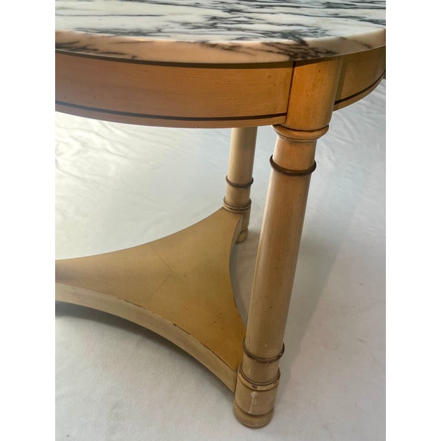 Late 20th Century Late 20th Century Directoire Style Marble Top Gueridon Table - Project Piece For Sale - Image 5 of 9