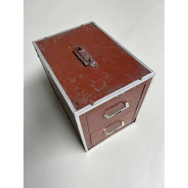 Shōwa Period Metal Drawer Cabinet, 1970s For Sale - Image 10 of 13