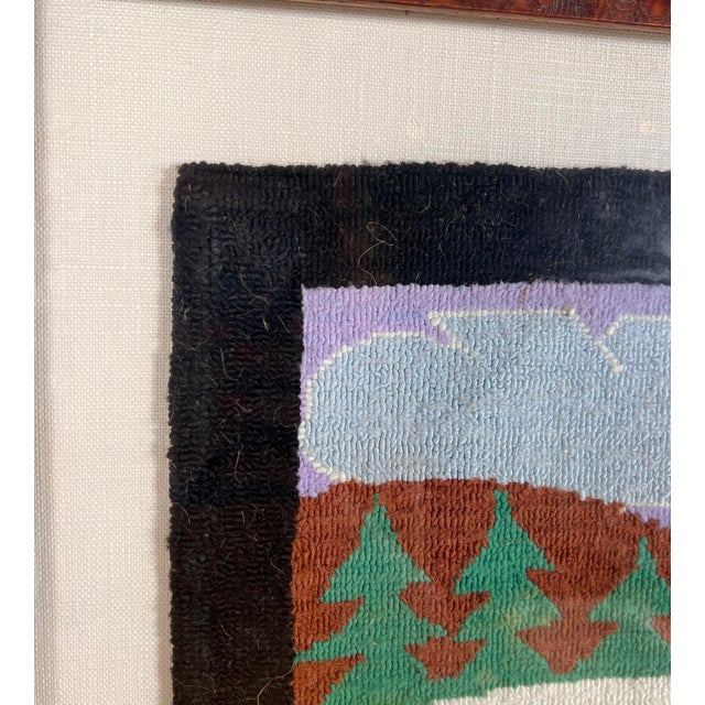 Glass 1930s Grenfell Rug of Dog Sled Team, Mounted and Framed For Sale - Image 7 of 8