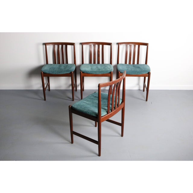 1960s Set of 4 Mid Century Danish Modern Contoured Rosewood Dining Chairs For Sale - Image 5 of 5