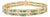 5.03 Ct Emerald & Diamond Double Row Tennis Wedding Bracelet in 14k Yellow Gold For Sale