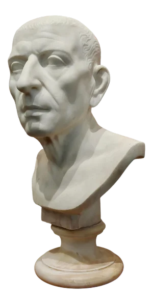 18th Century Marble Bust of a Roman Patrician-Grand Tour C.1780s