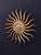 Mid-Century Modern Art Nouveau Sunburst Mirror, Hand-Carved Giltwood, Gold Leaf, Spain, 120 Cm For Sale - Image 3 of 4