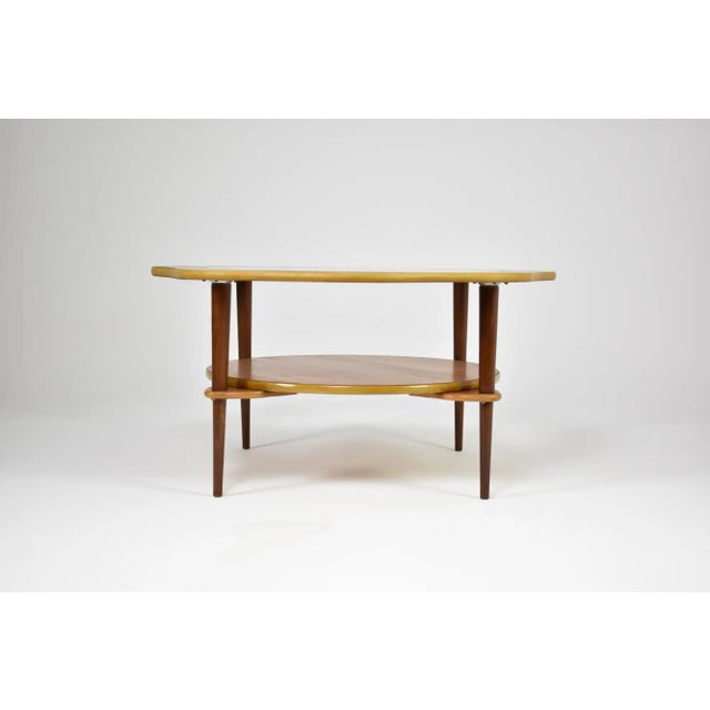Organic Biomorphic Scalloped Teak and Glass Cocktail Table, Circa 1960 For Sale - Image 4 of 12