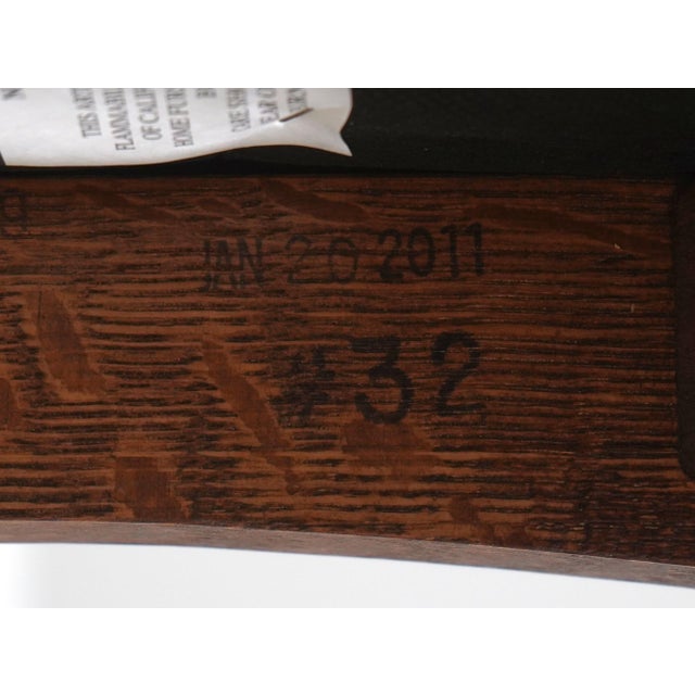 Pair Stickley Mission Oak Bar or Bistro Chairs For Sale - Image 17 of 18