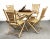 1960s Mid-Century Italian Bamboo and Rattan Foldable Table and Four Chairs, 1960s, Set of 5 For Sale - Image 5 of 18