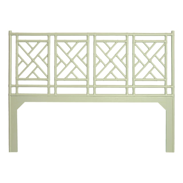 Chippendale Headboard California King - Celery Green For Sale