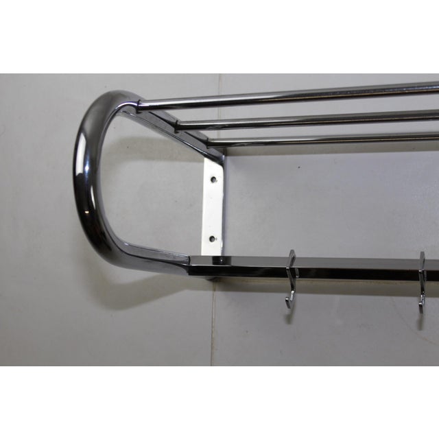 Metal Vintage Bauhaus Style Chrome Coat & Hat Rack, 1940s For Sale - Image 7 of 18