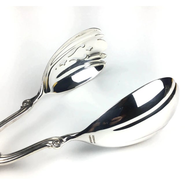 Gorham Heritage Silver Plate Tongs, Made in Italy For Sale In Portland, ME - Image 6 of 8