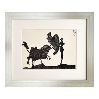 Pablo Picasso Toros Y Toreros Dated 3-4-59 Framed For Sale