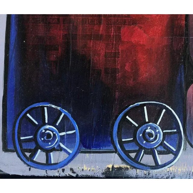 Abstract Mixed Media Painting, Juan Navarette For Sale - Image 4 of 10