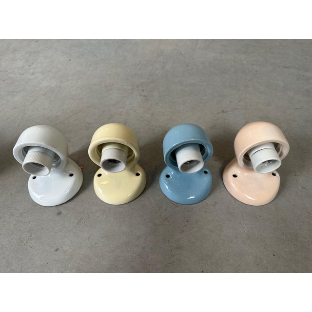 Wall Lamps in Pastel Colors by Wilhelm Wagenfeld, Set of 4 For Sale - Image 10 of 18