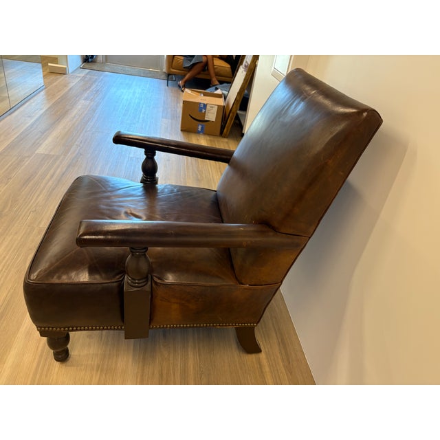 Beautiful all leather Terrington Tight back chair by Postebello. This was purchased in 2005 comes from a smoke free & pet...