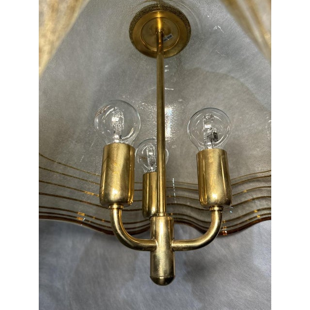 Wavy Murano Glass Pendant Lamp, 1970s For Sale - Image 13 of 14