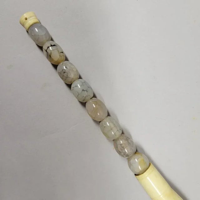 Chinese Vintage Chinese Gray Agate Calligraphy Brush For Sale - Image 3 of 5