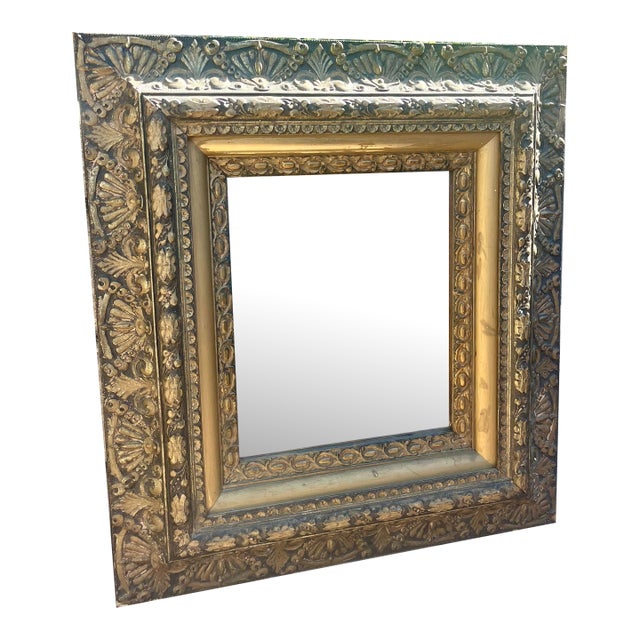 Antique Gold Gilt Wood Framed Wall Mirror For Sale