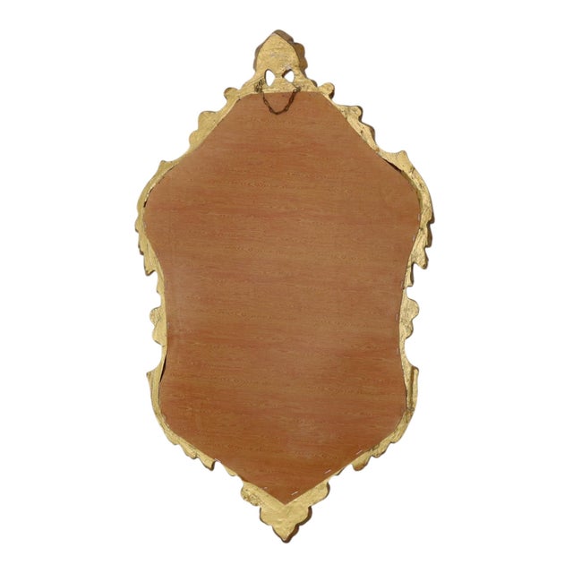 Vintage French Baroque Style Gold Crested Mirror, 1960s For Sale - Image 17 of 18