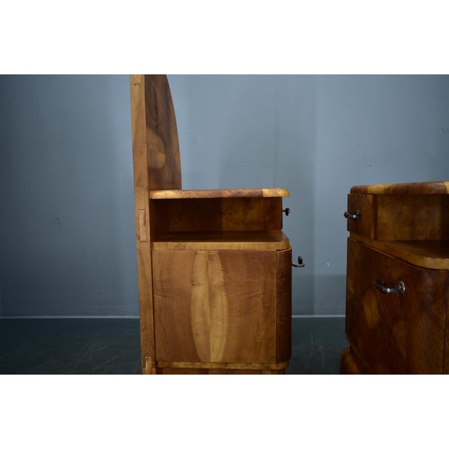 Art Deco Bedside Tables, Czechoslovakia, 1934s, Set of 2 For Sale - Image 17 of 18