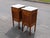Late 19th Century Antique French Oak White Marble Top Bedside Cabinets - A Pair For Sale - Image 5 of 12