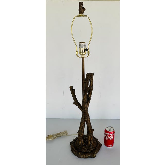 Currey & Company Currey & Company Antique Gold Finished Tree Branch Table Lamp For Sale - Image 4 of 4