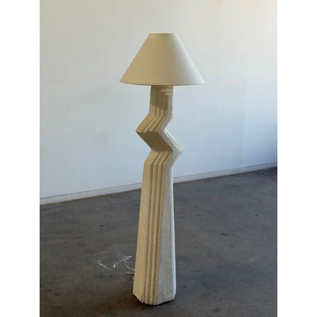 Sculpture Materials 1980s Post Modern Zig Zag Lamp For Sale - Image 7 of 15