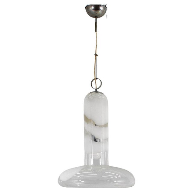 Mid-Century Murano Glass Bell Chandelier by C. Nason for Mazzega, Italy, 1960s For Sale - Image 14 of 14