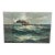 Painting – Mid-Century Impressionist Seascape With Crashing Waves & Seagulls (1969) For Sale