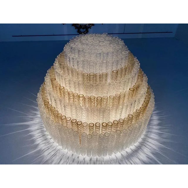 Glass Murano Glass Chandelier by Gino Poli for Aureliano Toso For Sale - Image 7 of 14