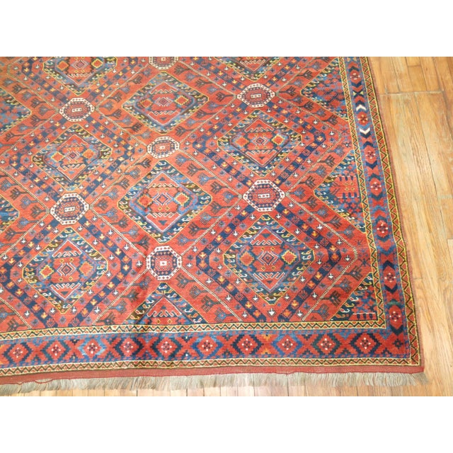 Rustic Gallery Size Antique Beshir Carpet For Sale - Image 4 of 6