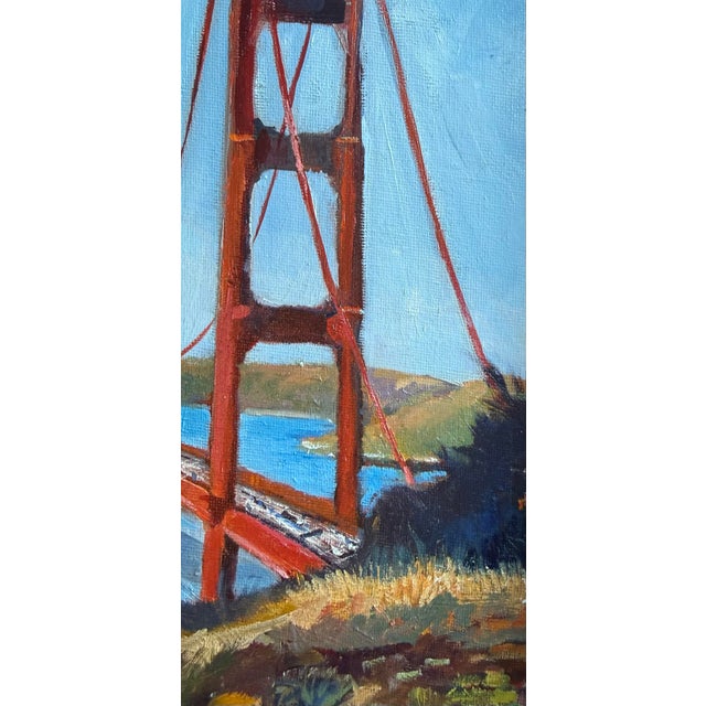Abstract "Gateway to the Bay" Original Oil Painting Framed For Sale - Image 3 of 3