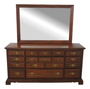 Drew Cherry Bedroom Dresser W. Mirror