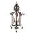 Mid-Century French Louis XV Style Iron and Crystal Four-Light Lantern For Sale