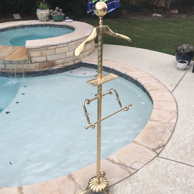Antique Brass Butler Valet & Vanity Stand Chairish