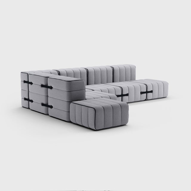 Modular Corner Sofa in Jet from Ambivalenz, Set of 12 For Sale - Image 6 of 18