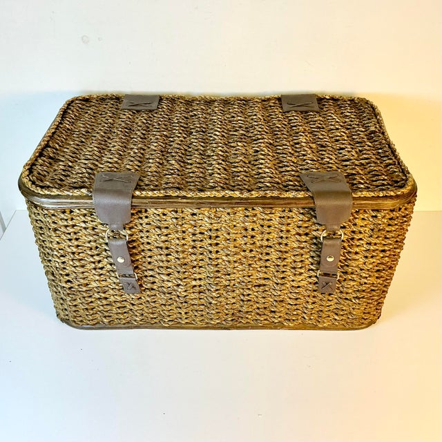 This vintage twisted woven jute wicker lidded basket will be your new favorite storage solution or decor accent. It’s in...