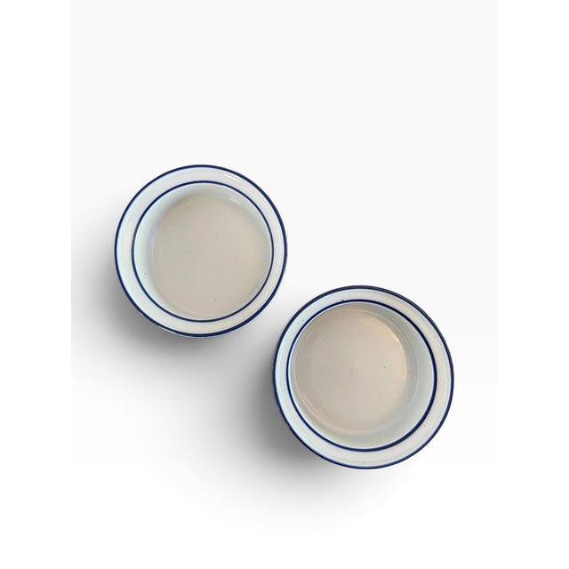 Dansk Vintage Dansk Blue Mist Rim Soup Bowls - Set of 4 - Made in Denmark For Sale - Image 4 of 6
