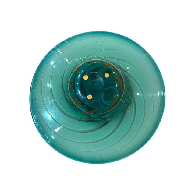 Stunning Extra Large Venini Murano Spiral Art Glass Centerpiece Bowl For Sale - Image 13 of 15