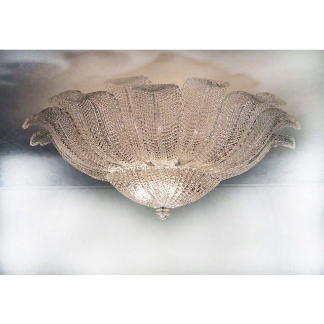 2020s Italian Murano Style Flower Ceiling Lamp – 24 Hand-Blown Glass Panels For Sale - Image 5 of 6