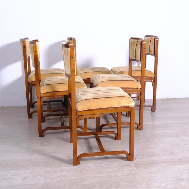 Vintage Italian Chairs in Solid Wood, 1980s, Set of 6 For Sale - Image 11 of 18