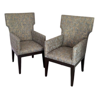 Pair of Custom Designer Accent Side Dining Chairs in the Style of Christian Liaigre for Holly Hunt For Sale