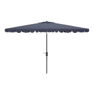 Venice 6.5x10 Rectangle Umbrella - Navy/White For Sale