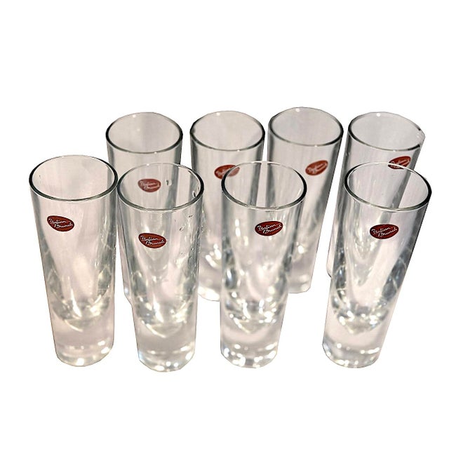 Vintage Carlo Moretti "Italian Brunch" Weighted Bullet Highball Glasses, Set of 8 For Sale In Miami - Image 6 of 14