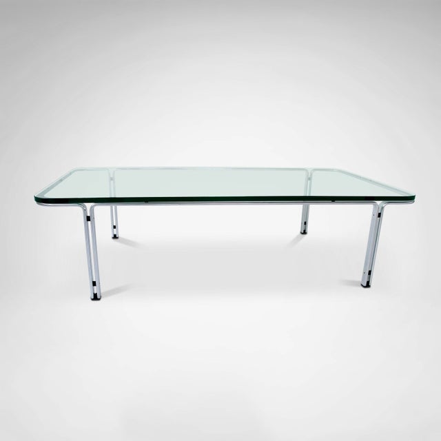 T112 steel and glass coffee table by horst bruning for kill international 1970s a design classic from the well-known horst...