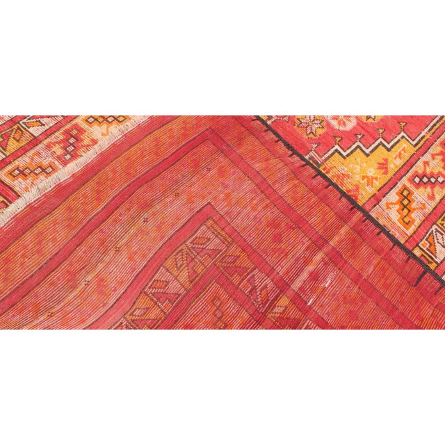 Mid 20th Century Antique Moroccan Rug With Medallion and Layered Geometric Borders For Sale - Image 5 of 13