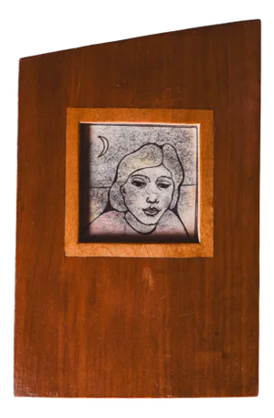 Hado Lyria, Portrait, 1970s, Mixed Media on Paper