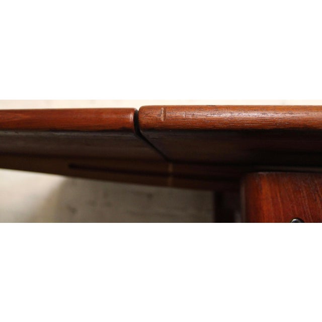 Mid-Century Modern Teak Dining Table With Pullout Leaves For Sale - Image 10 of 13