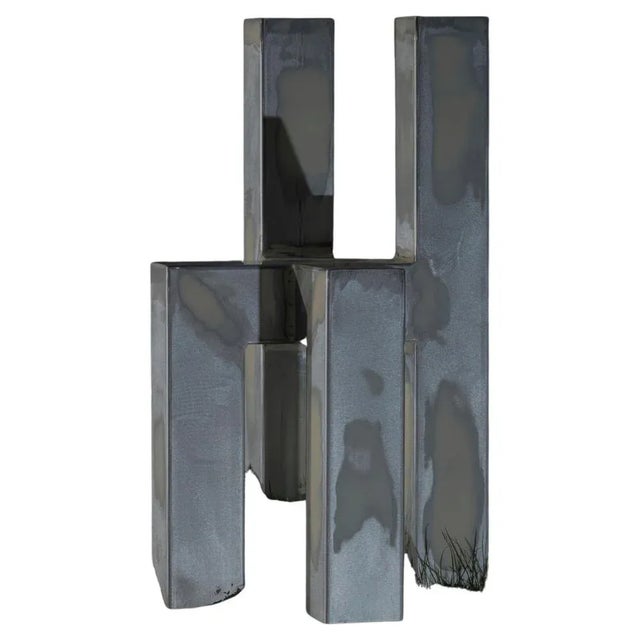 Metal Chapa y Pintura Steel Seat by Mut Design For Sale - Image 7 of 7