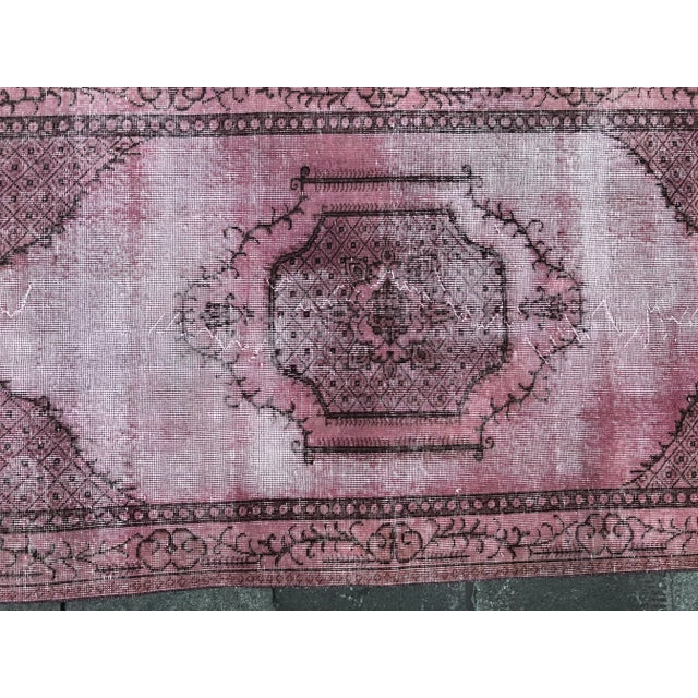 Textile 1960s Vintage Turkish Oushak Wool Rug - 3′8″ × 6′8″ For Sale - Image 7 of 11